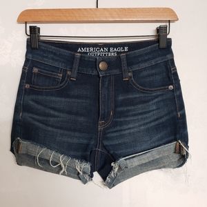 AEO Hi-Rise Shortie Jean Shorts